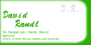 david randl business card